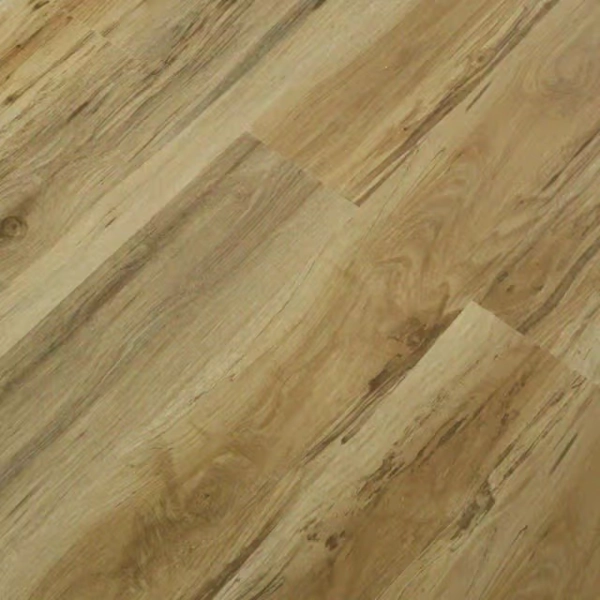 Close-up of diagonal light wood flooring
