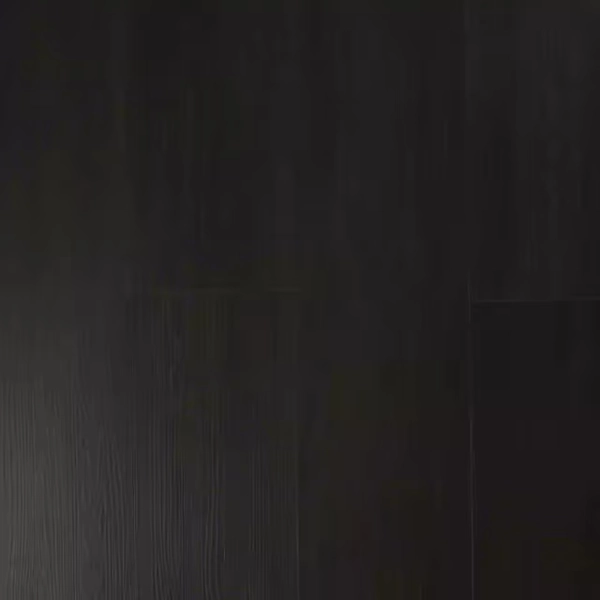 Matte dark SPC flooring with subtle wood texture.