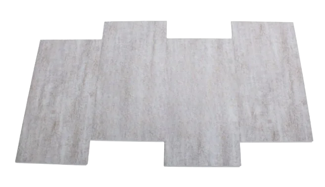 SPC stone tile, interlocking, Light gray streaked texture