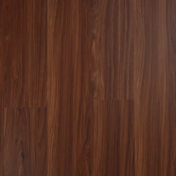 Top-down view of vertical dark wood floor planks