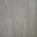 Vertical view of gray wood-look vinyl planks