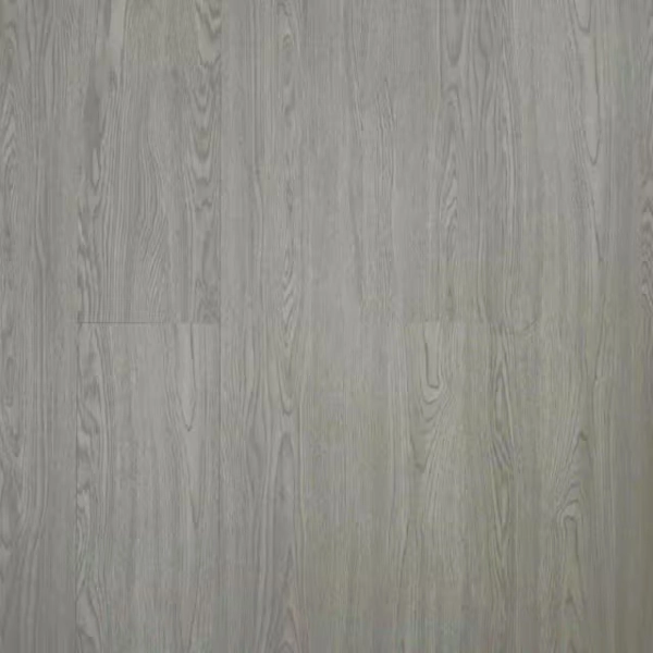 Vertical view of gray wood-look vinyl planks