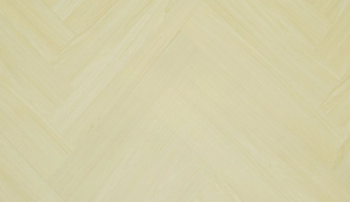Light herringbone SPC flooring with modern wood texture