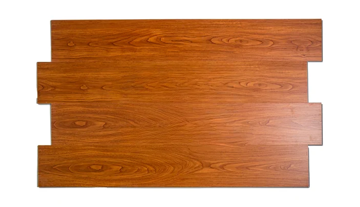 Warm cherry wood planks with swirling grain