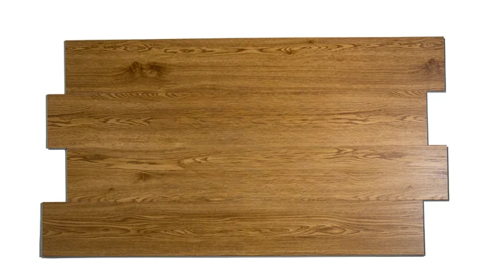 Warm honey-toned wood panels with linear grain