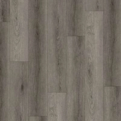 Dark Gray SPC Luxury Vinyl Flooring Planks With A Weathered Wood Grain Texture
