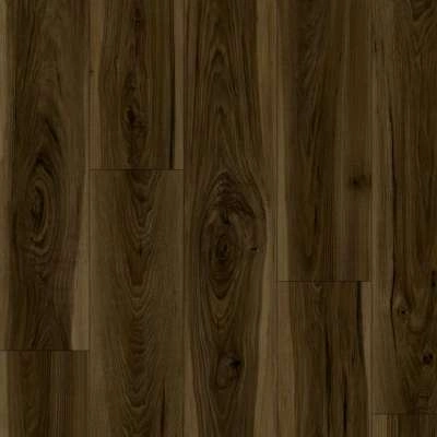 Deep Brown Wood Grain SPC Flooring With Prominent Knots