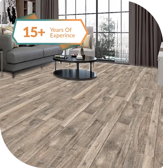 Light Grey SPC Wood Flooring In Living Room 15 Years Experience