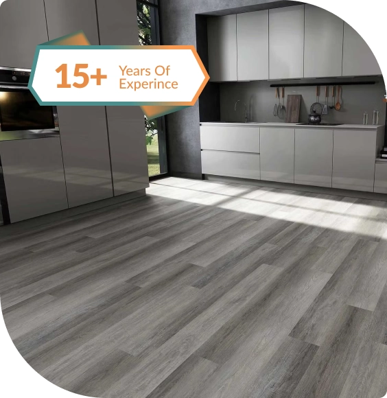 Light Wood SPC Flooring With Natural Grain Pattern