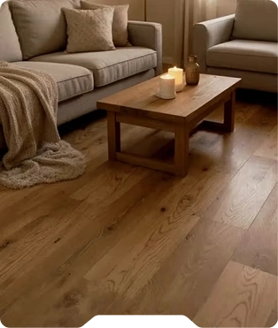 Wide View Of Natural Oak SPC Flooring In Ras Al Khaimah