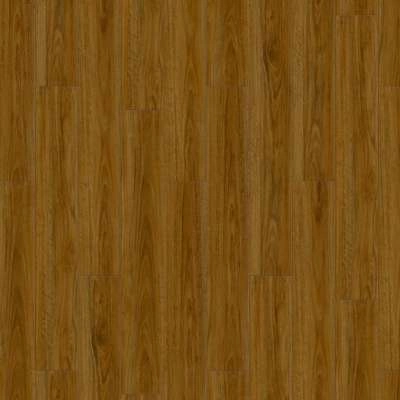 Amber Colored SPC Flooring Planks With A Prominent Narrow Wood Grain